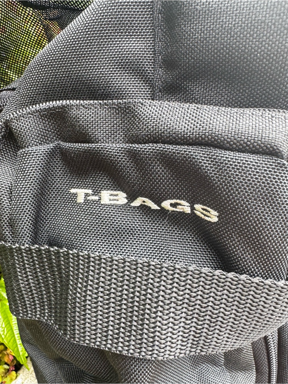 T-BAGS Black Motorcycle Luggage with Embroidered Logo